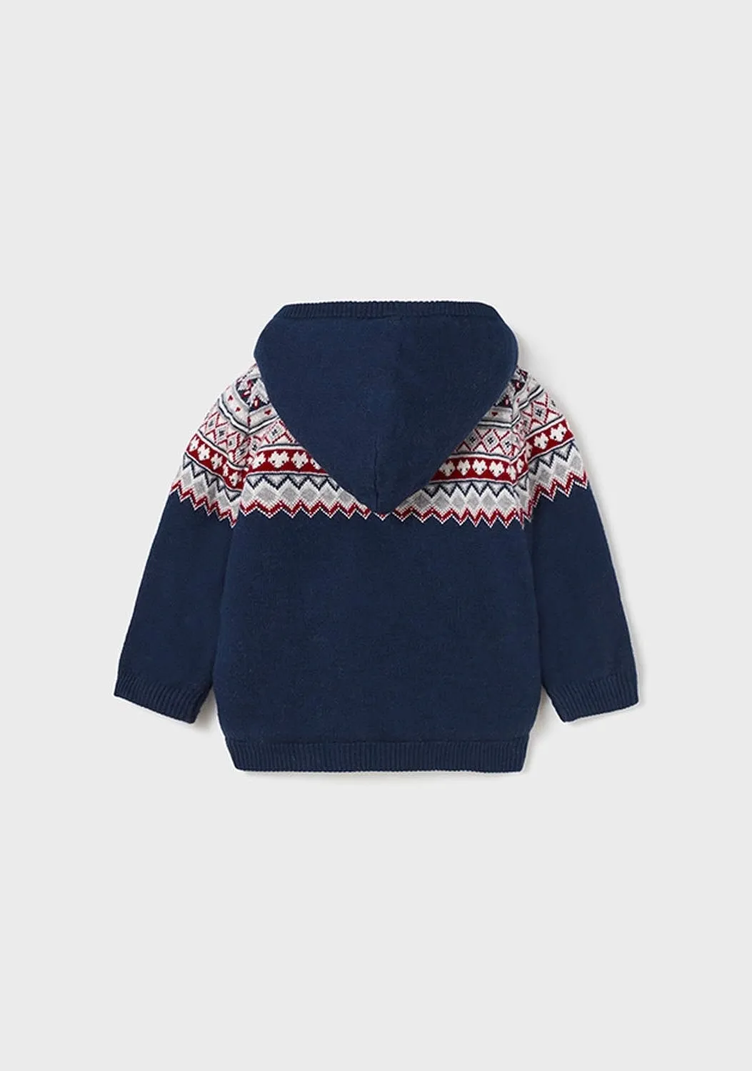 Boys NAVY KNIT CARDIGAN HOODED | Mayoral