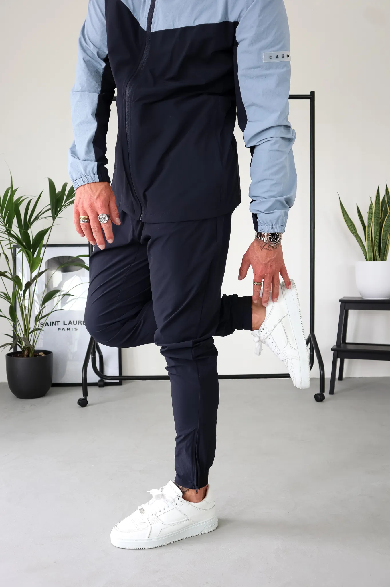 Capo TECHNICAL Track Jacket - Navy / Light Blue