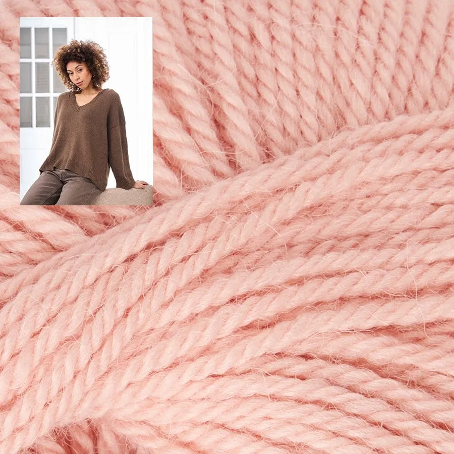 HEACHAM V-neck Sweater Kit in Alpaca Wool