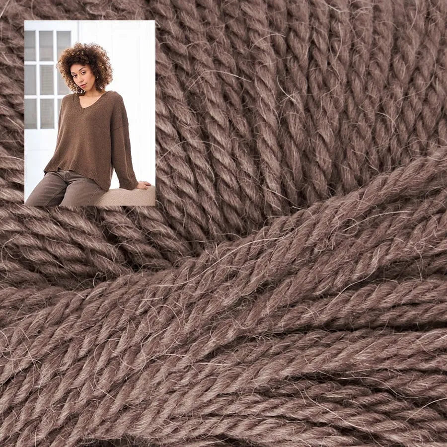 HEACHAM V-neck Sweater Kit in Alpaca Wool
