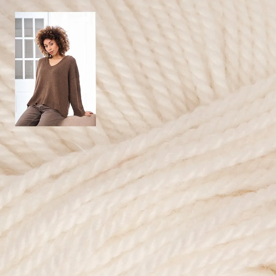HEACHAM V-neck Sweater Kit in Alpaca Wool