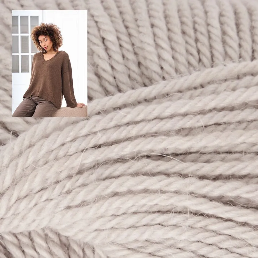 HEACHAM V-neck Sweater Kit in Alpaca Wool