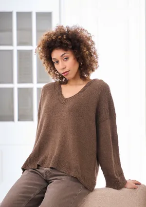 HEACHAM V-neck Sweater Kit in Alpaca Wool