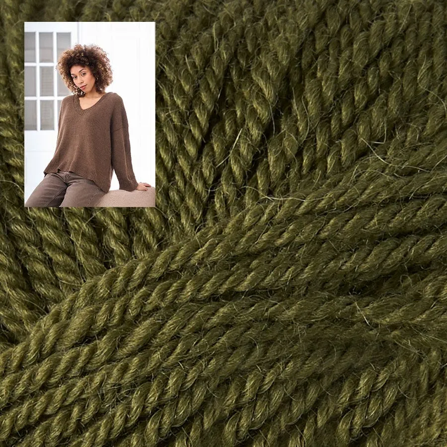 HEACHAM V-neck Sweater Kit in Alpaca Wool