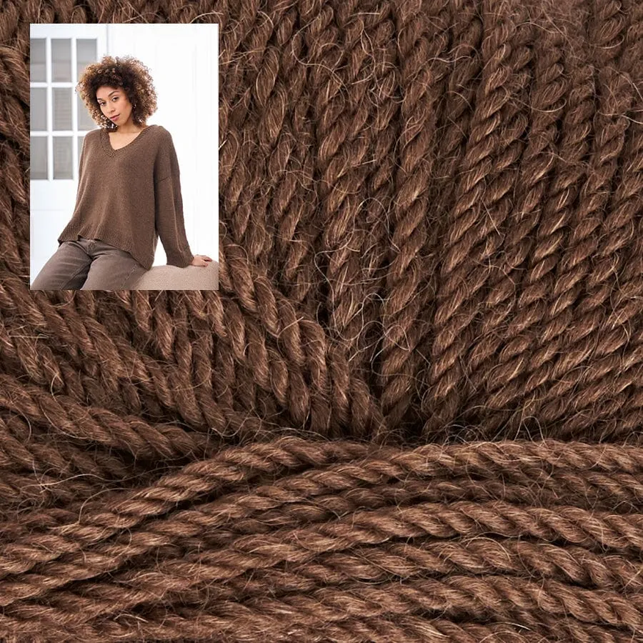 HEACHAM V-neck Sweater Kit in Alpaca Wool