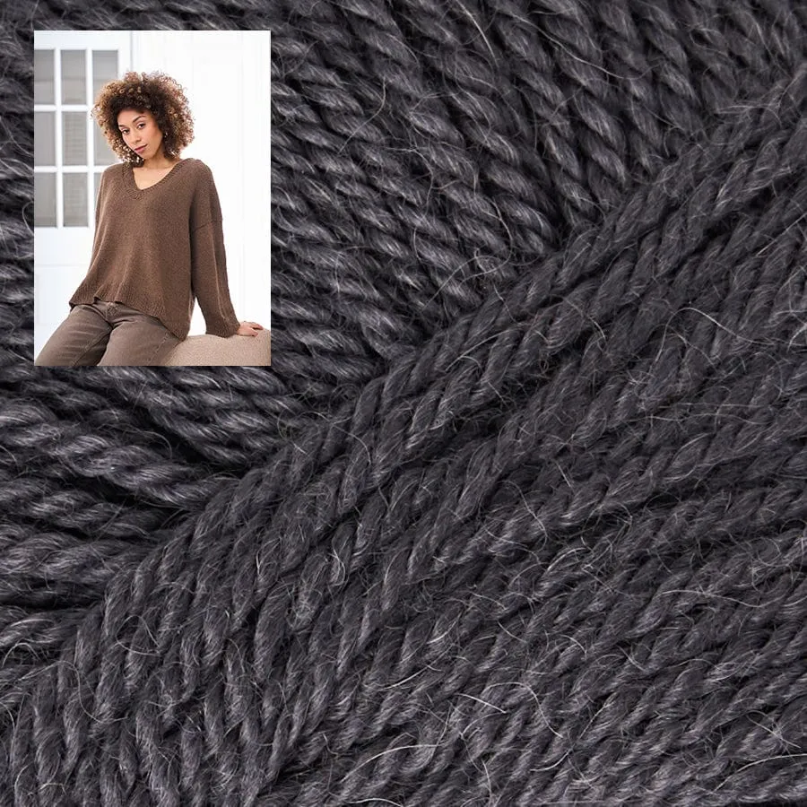 HEACHAM V-neck Sweater Kit in Alpaca Wool