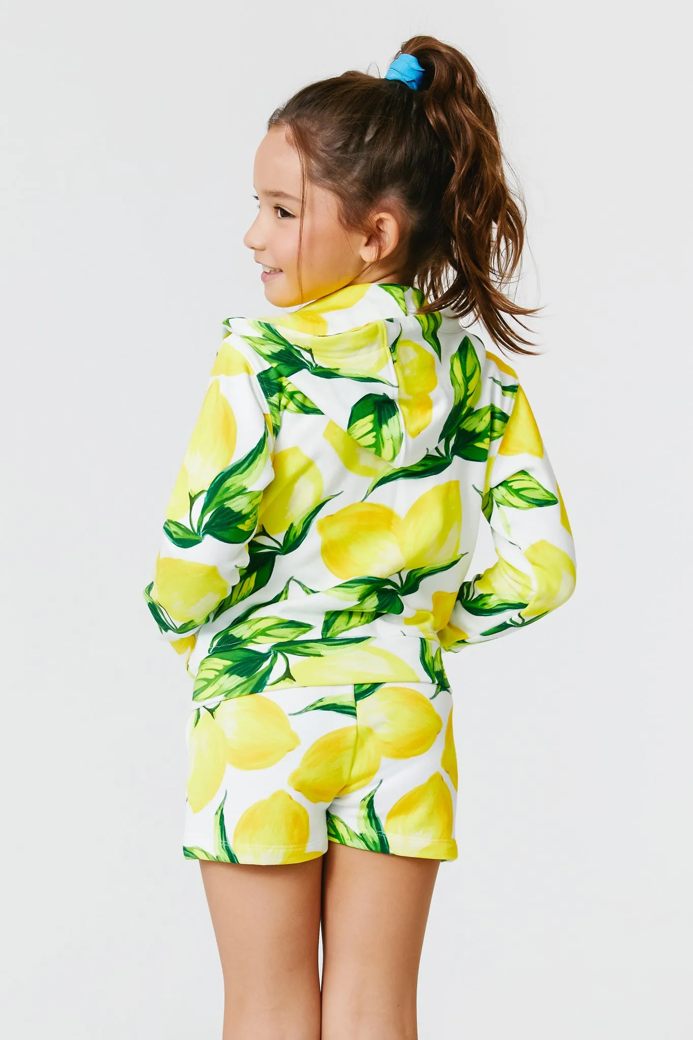 Kids Oversized Zip Hoodie in Lemon Spritz
