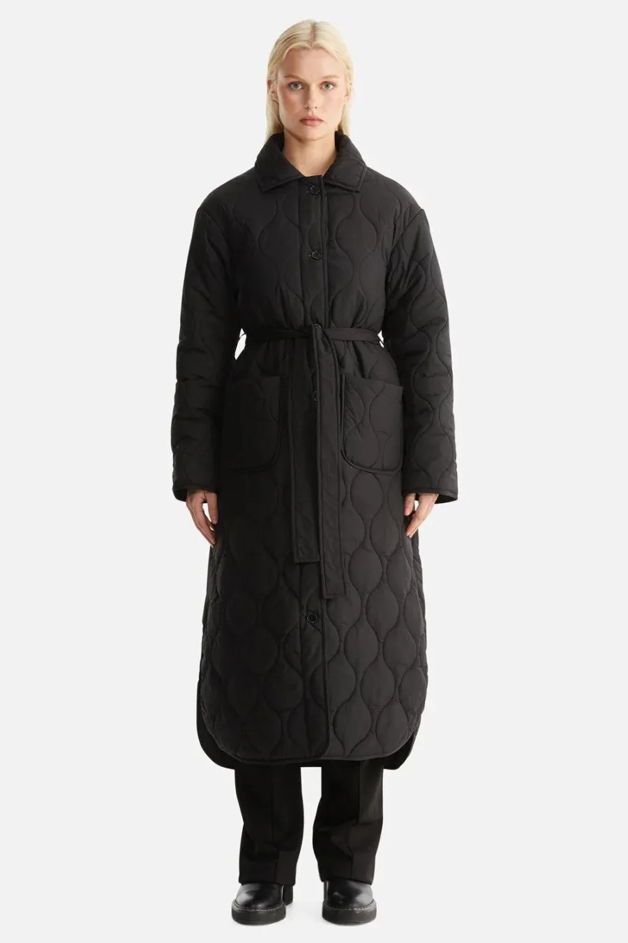 Louise Quilted Puffer Jacket Black