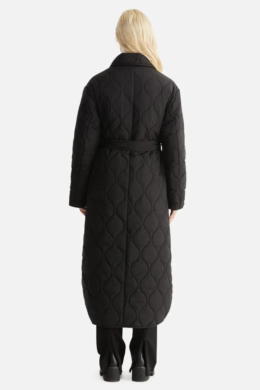 Louise Quilted Puffer Jacket Black