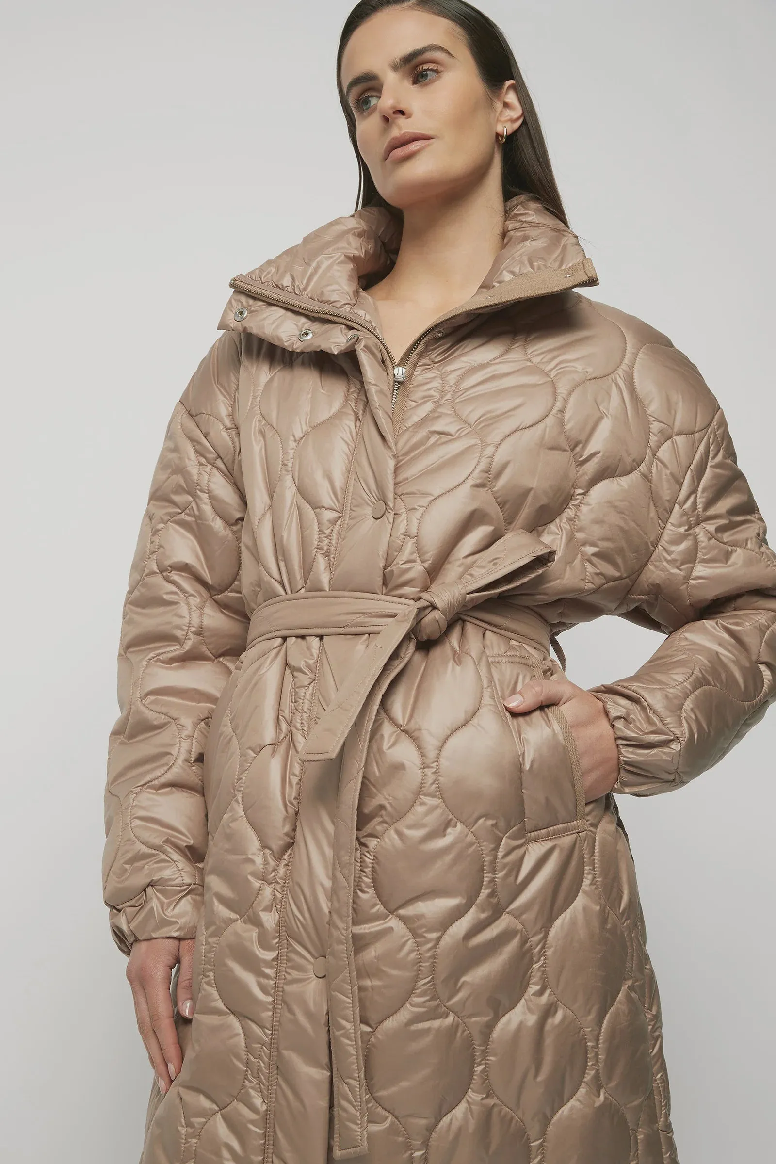 Maxwell Quilted Oversized Coat Cornstalk