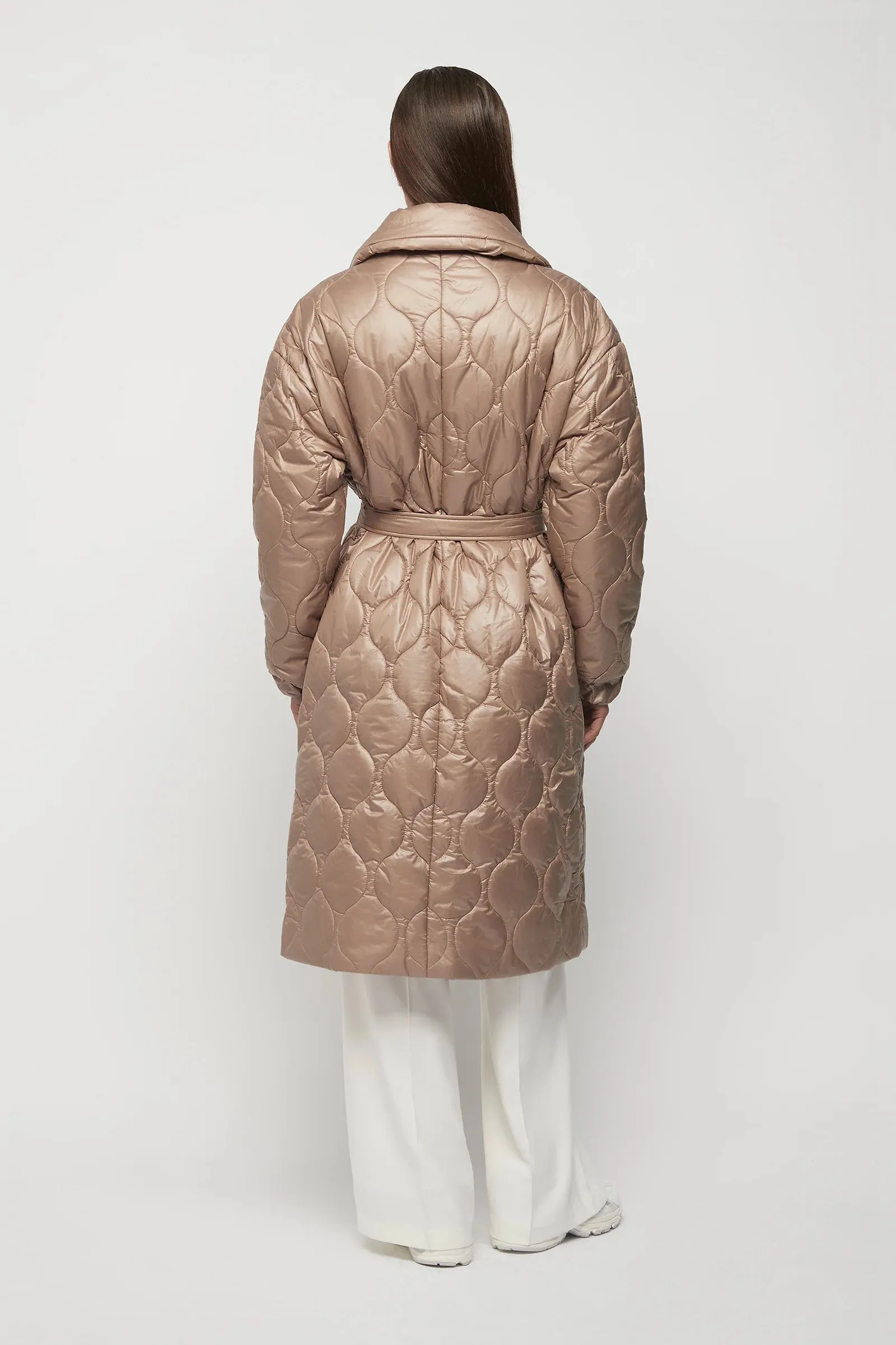 Maxwell Quilted Oversized Coat Cornstalk