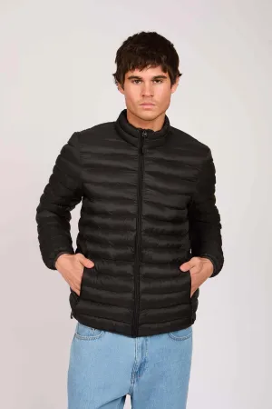 Men Basic Puffer Jacket Black