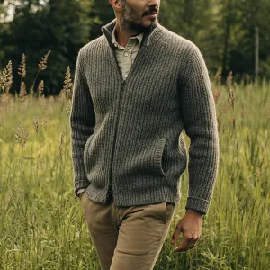 New European And American Woolen Sweater Coat Men's Retro Zipper Top