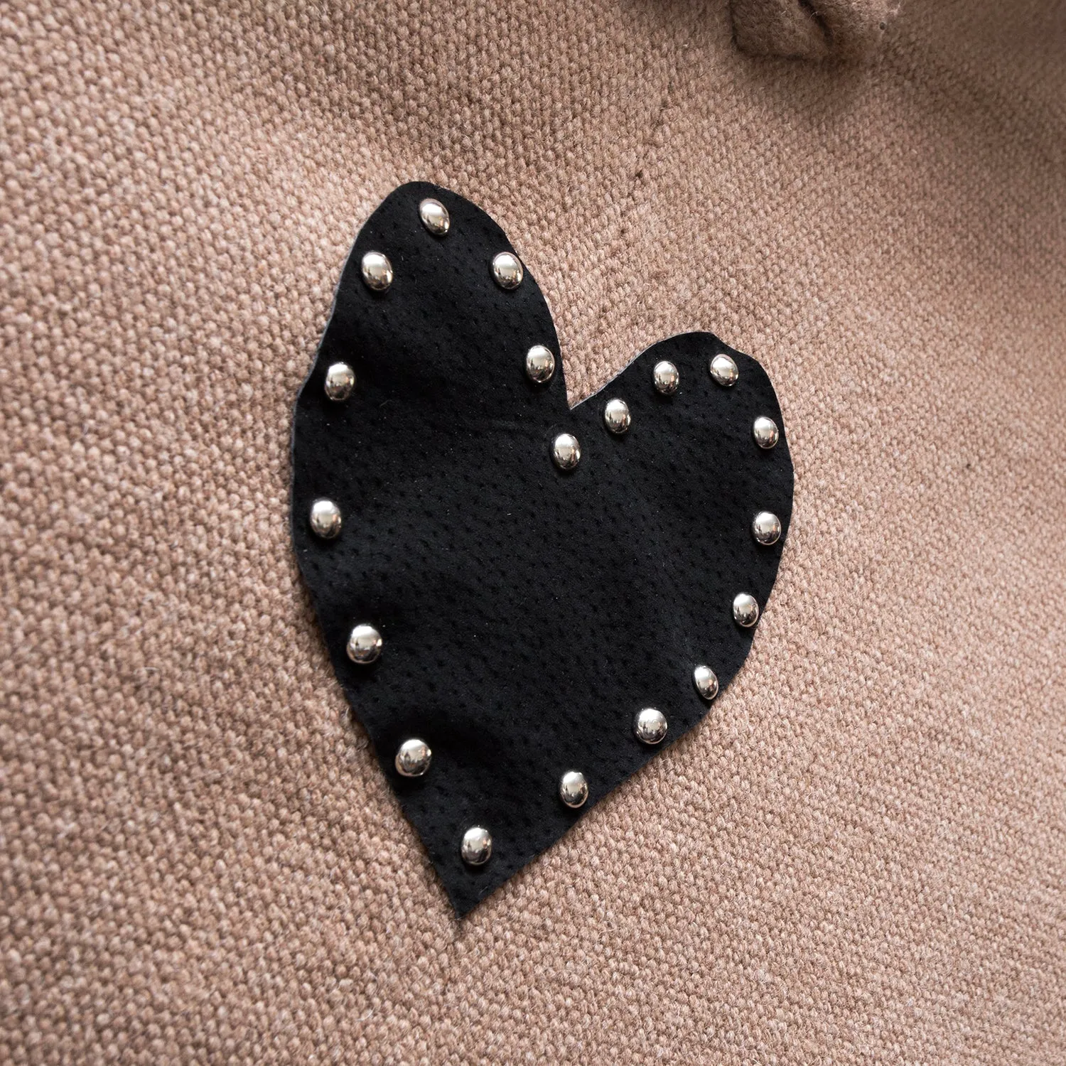 Poncho Corazn Caf Tostado