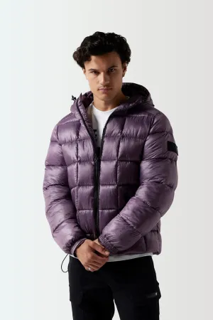 Sheer Puffer Jacket - Plum Perfect