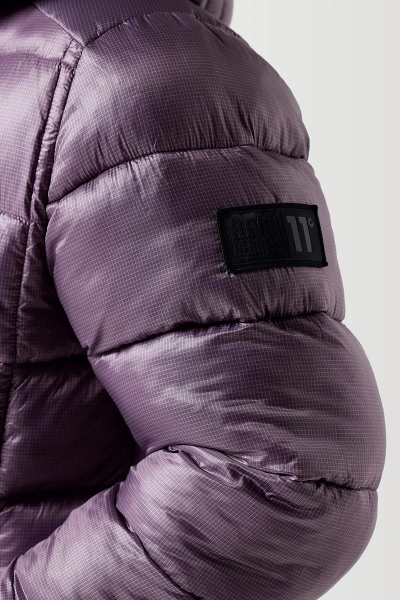 Sheer Puffer Jacket - Plum Perfect
