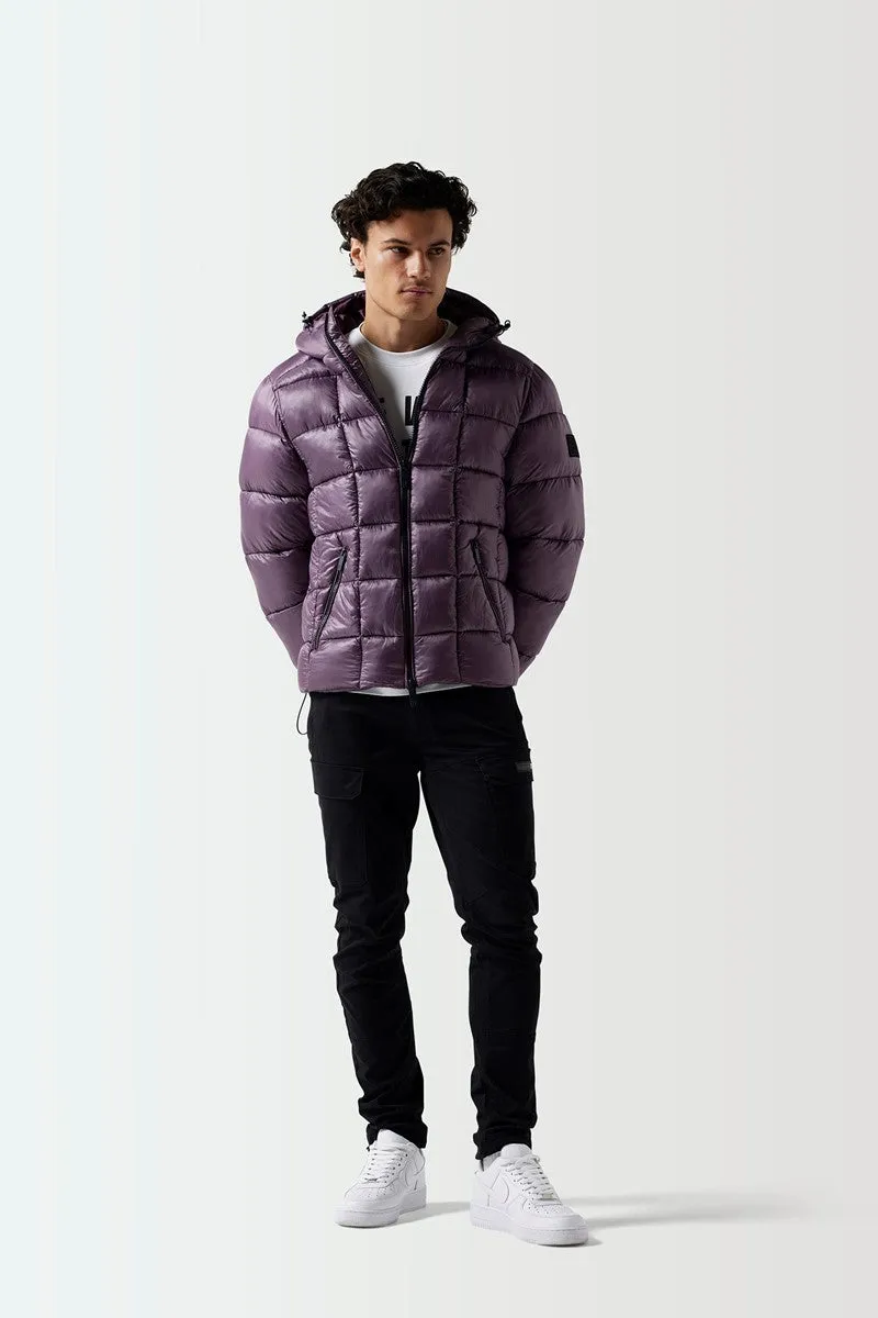 Sheer Puffer Jacket - Plum Perfect