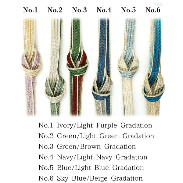 Silk Obijime Kimono Cord / Obijime Belt -Ayatakegumi /6 colors gradation