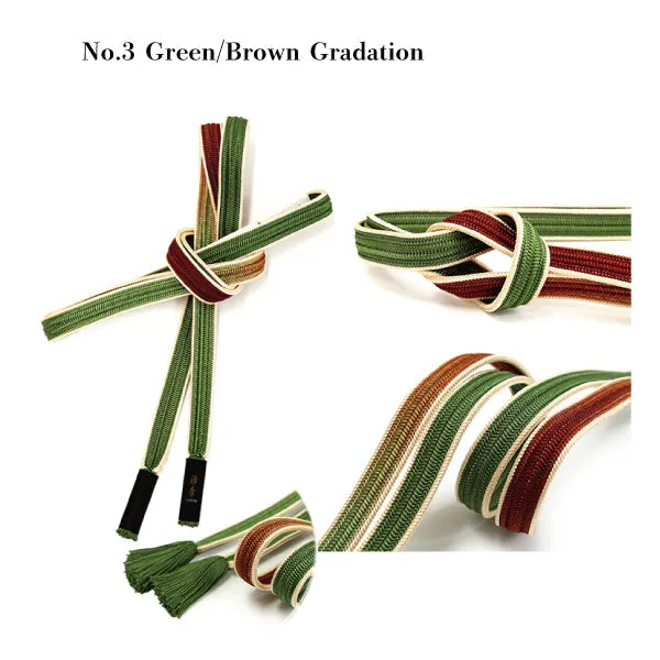 Silk Obijime Kimono Cord / Obijime Belt -Ayatakegumi /6 colors gradation
