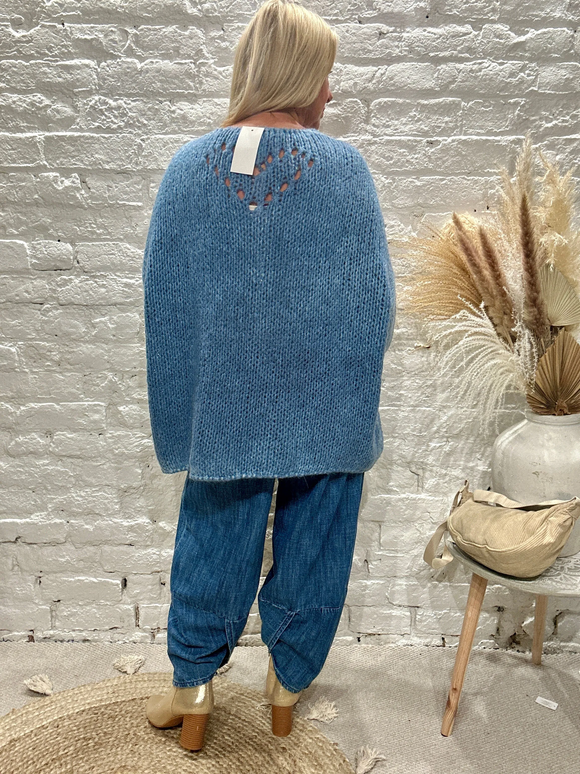 The Chunky Bliss Luxurious Mohair one Button Cardigan