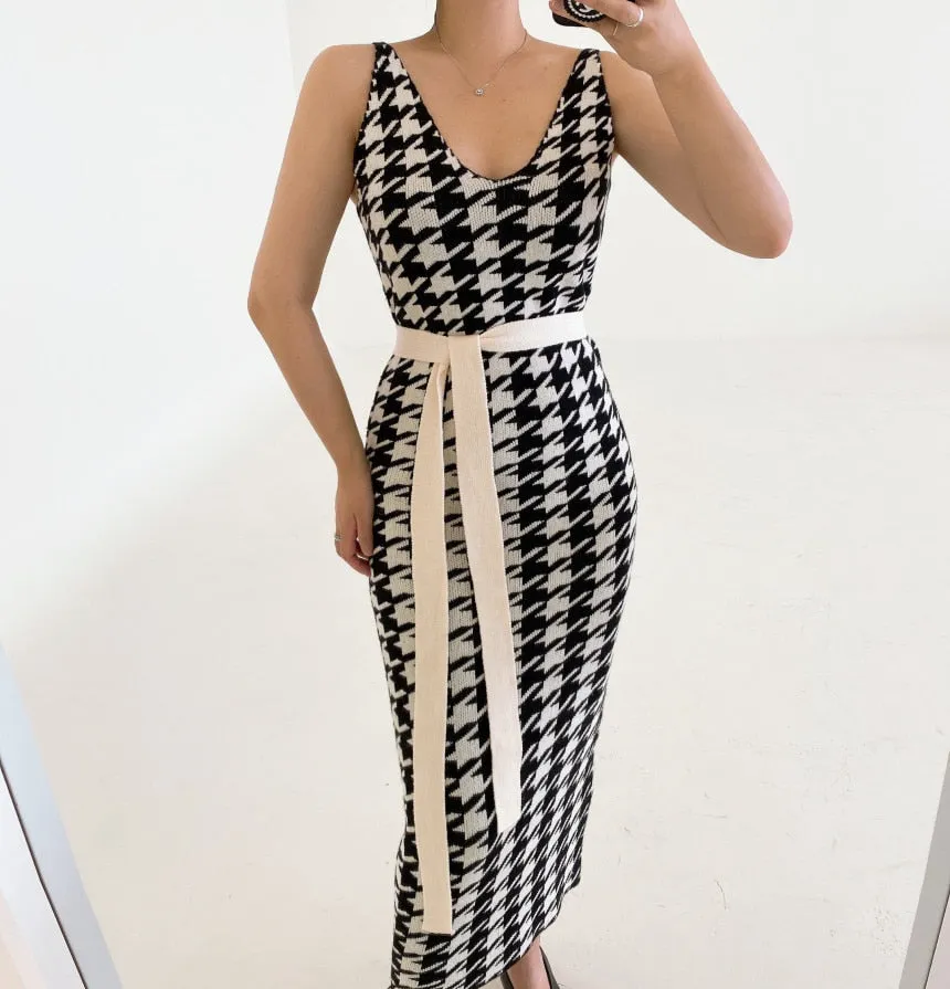 Veronica Luxury Woolen Dress with Long Cardigan