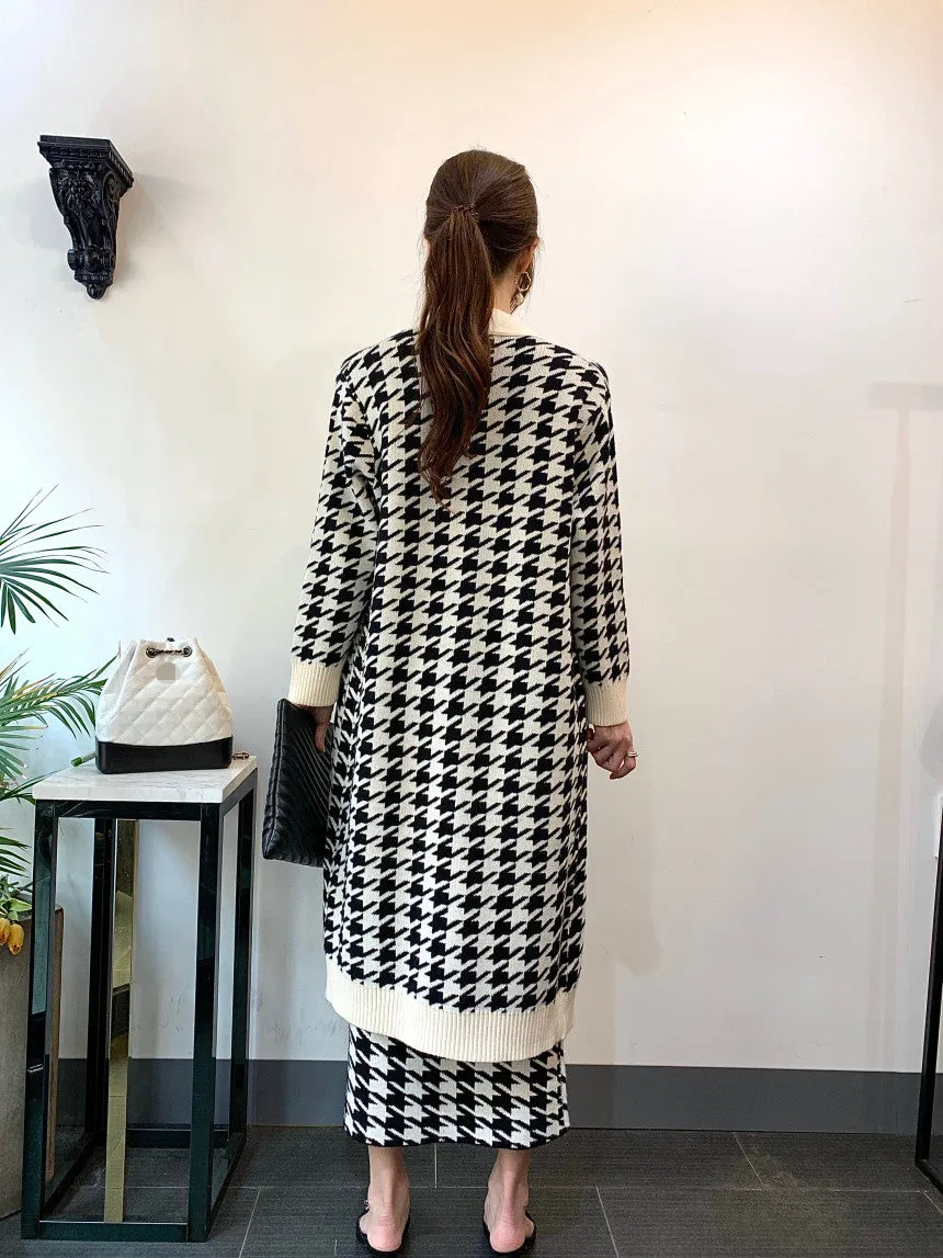 Veronica Luxury Woolen Dress with Long Cardigan