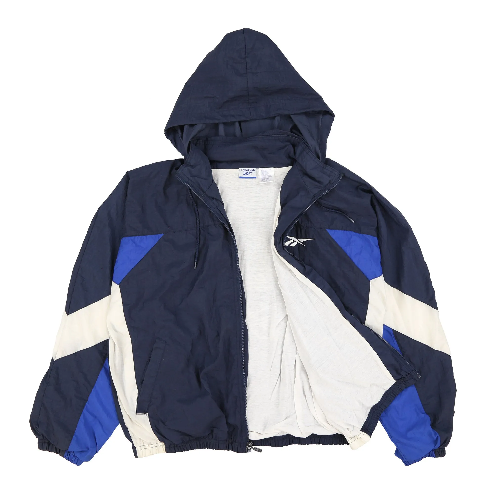 Vintage 90s Reebok Logo Nylon Track Jacket Size L