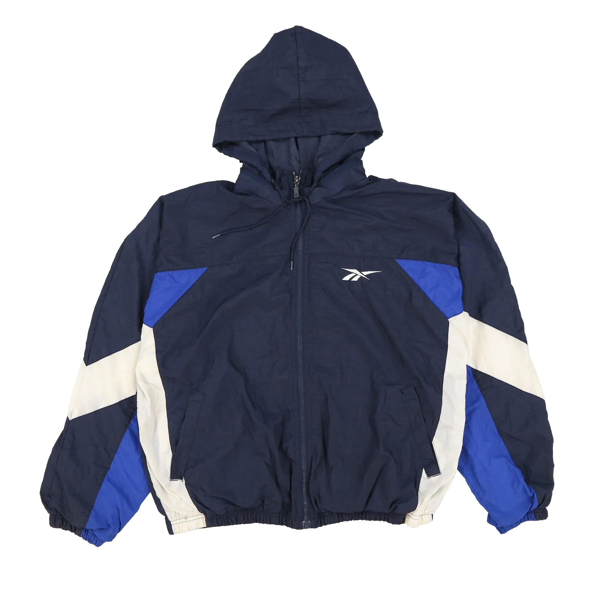 Vintage 90s Reebok Logo Nylon Track Jacket Size L