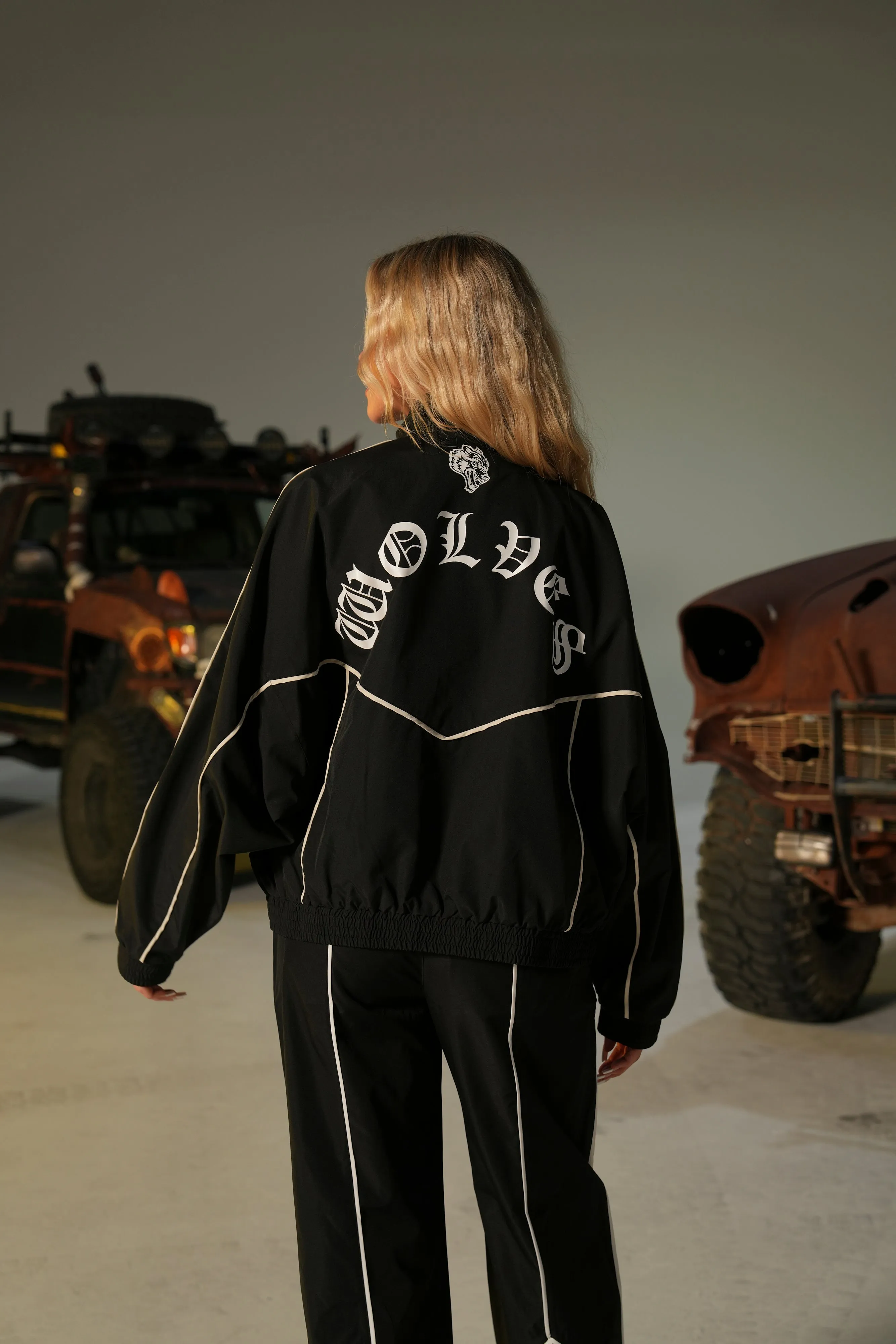 Wolves Quinn Unisex Track Jacket in Black
