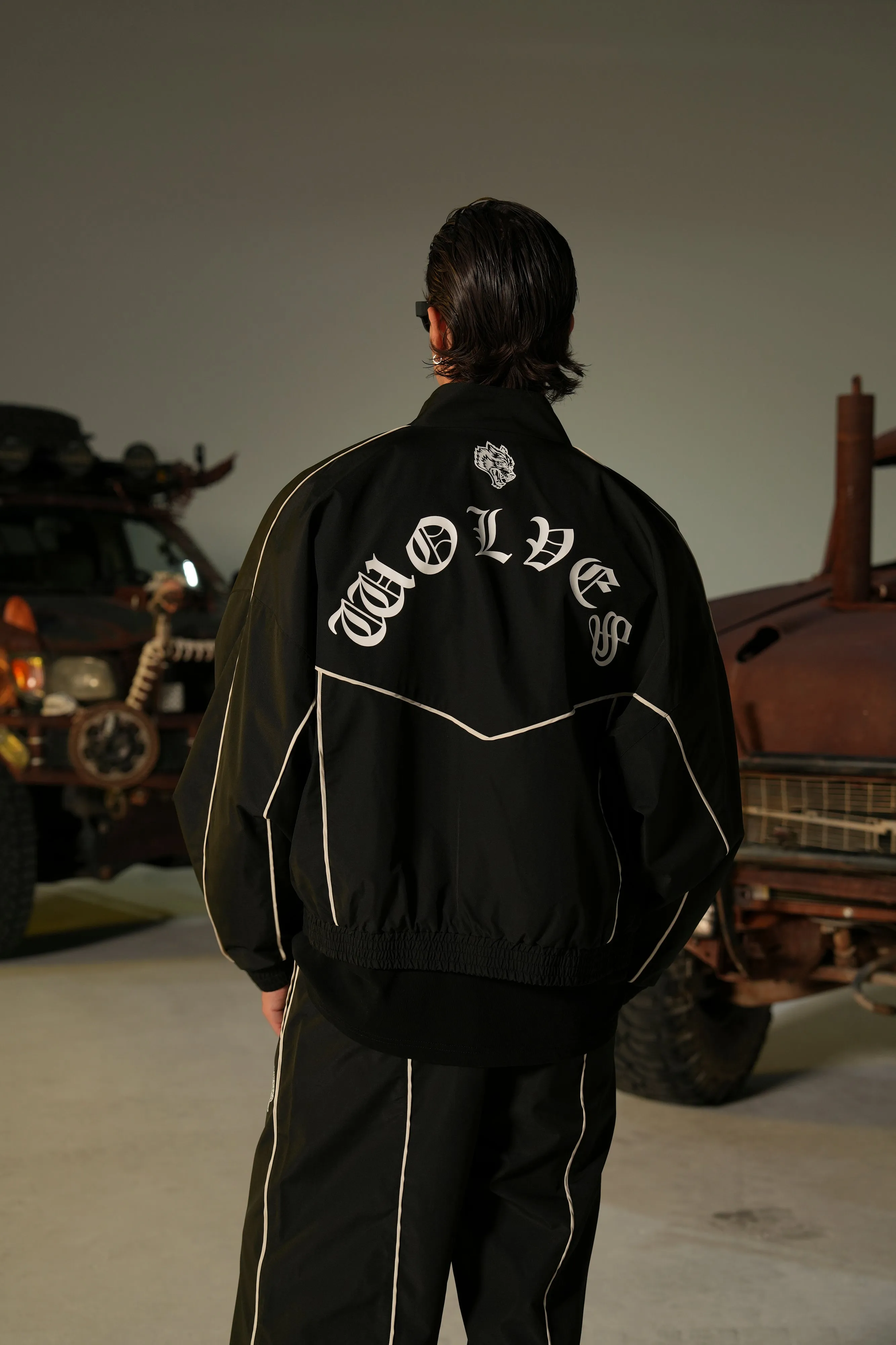 Wolves Quinn Unisex Track Jacket in Black