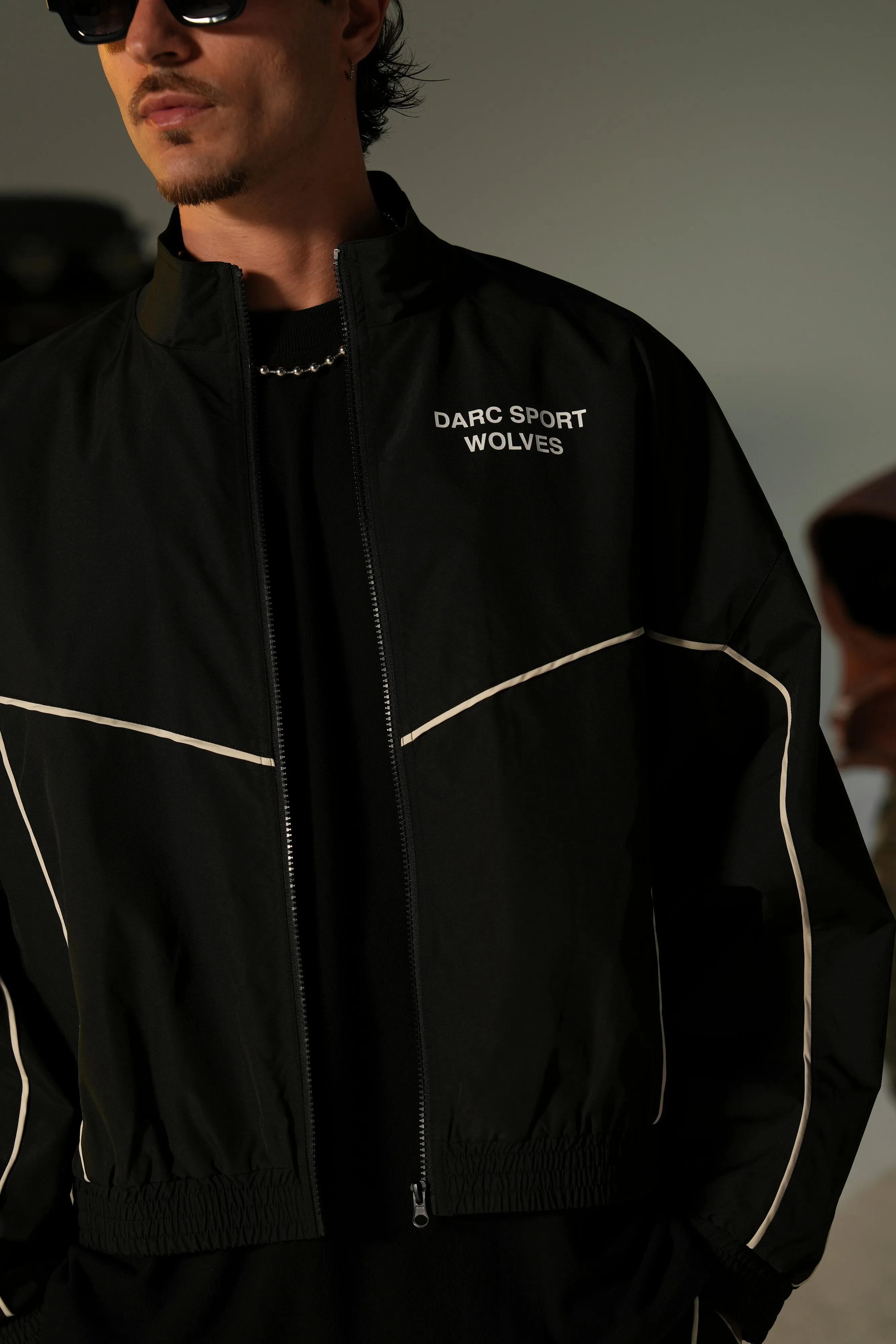 Wolves Quinn Unisex Track Jacket in Black