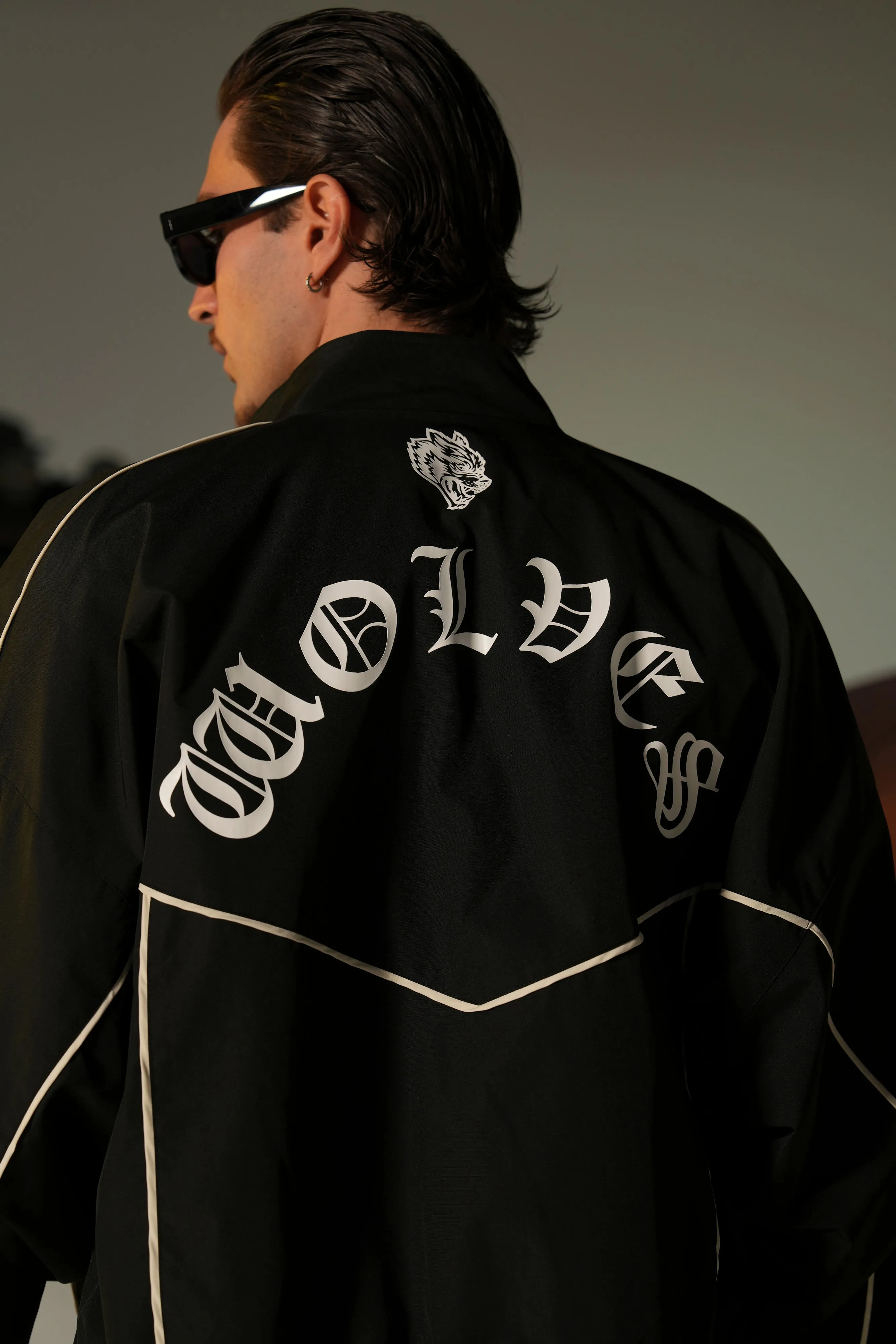 Wolves Quinn Unisex Track Jacket in Black
