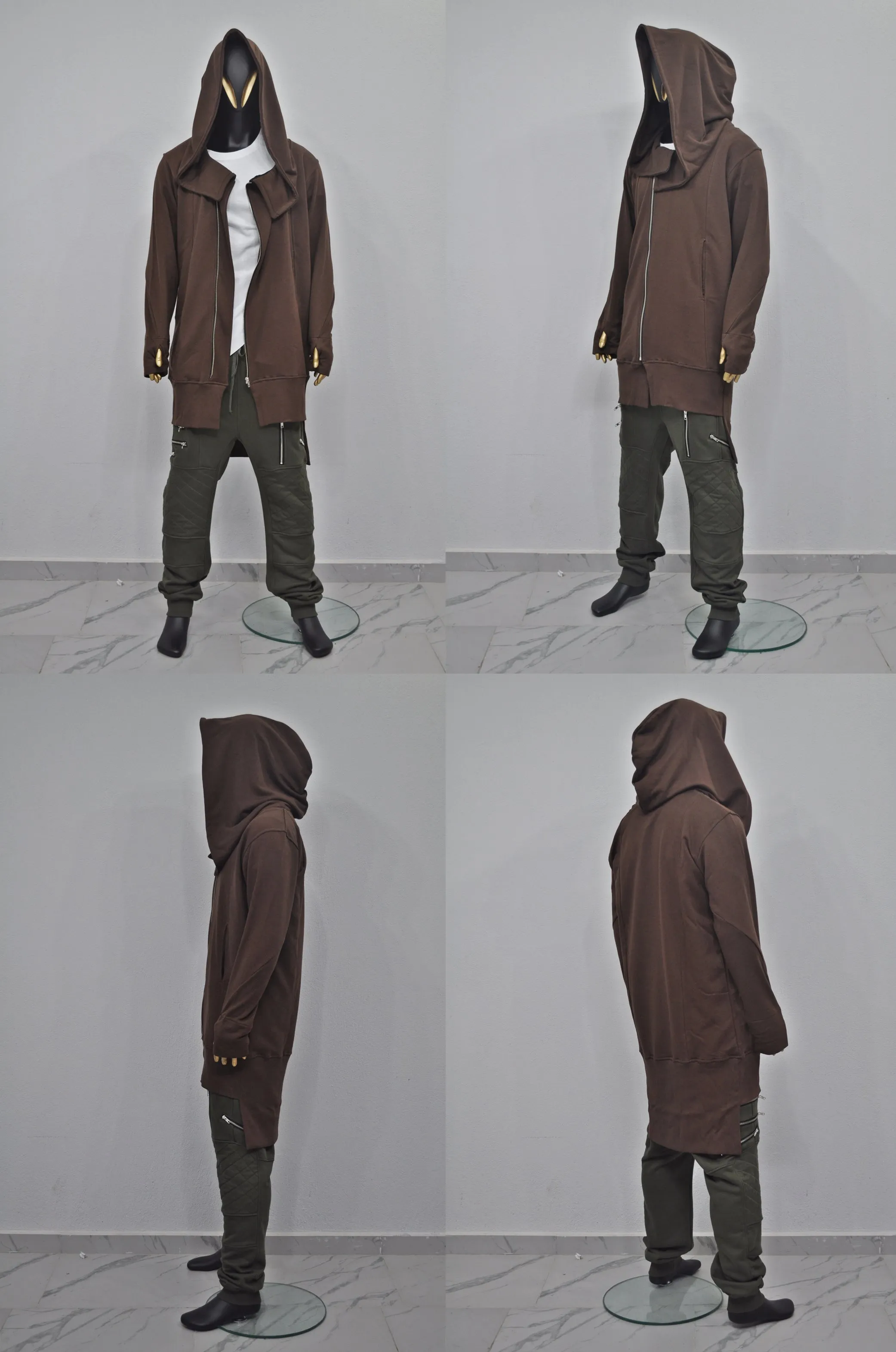 XS-8XL Overlong Oversized Essentials Hood Long Sleeve Hoodie-BB050