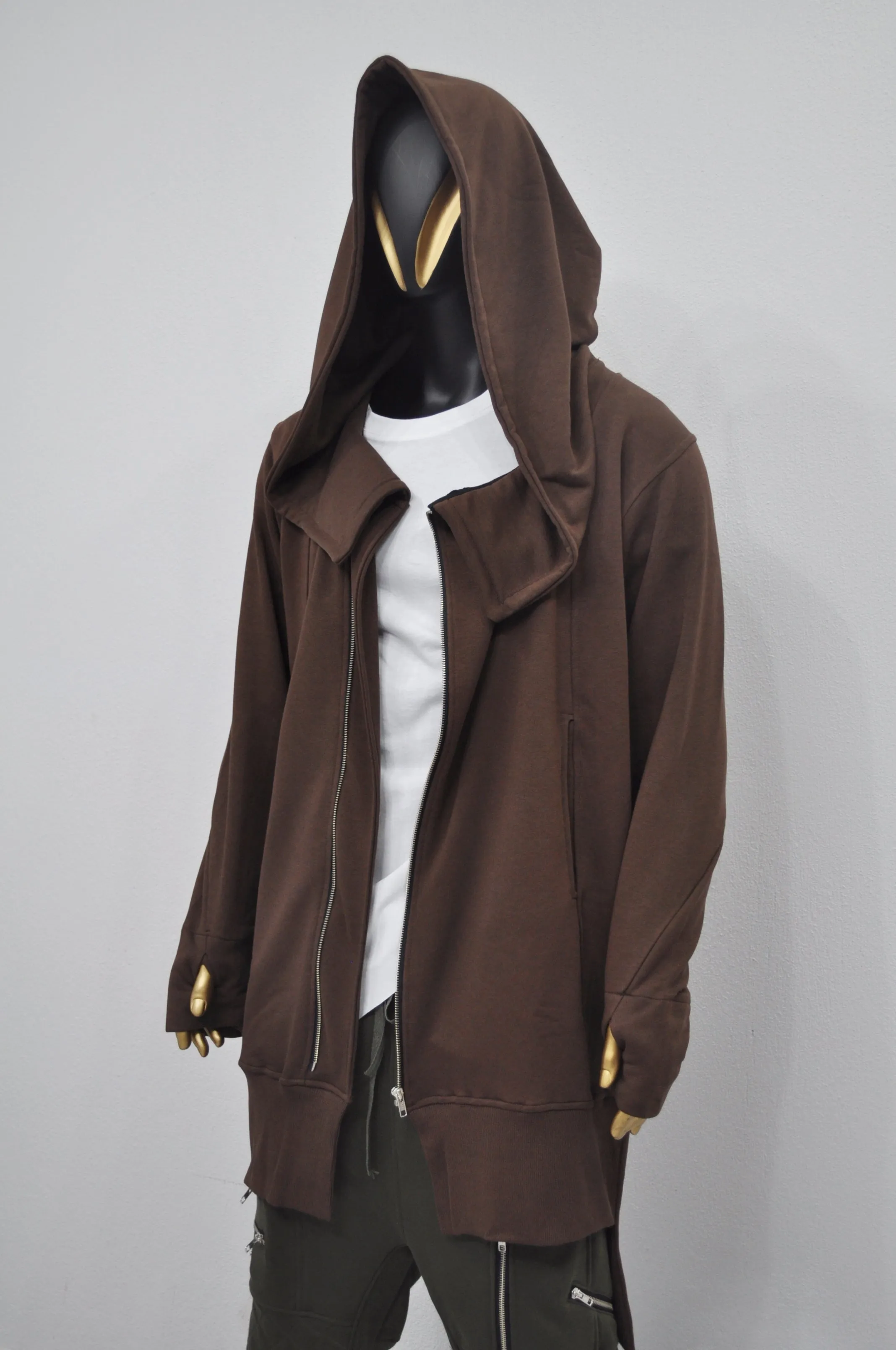 XS-8XL Overlong Oversized Essentials Hood Long Sleeve Hoodie-BB050